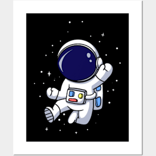 Astronaut Floating In Space Posters and Art